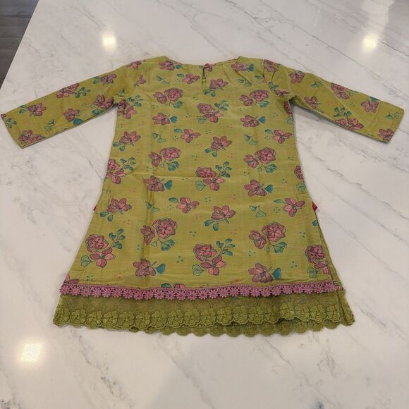 Fabinidia Girls Floral Lace Kurta and Palazzo Set Sz 8-10 - Picture 8 of 9